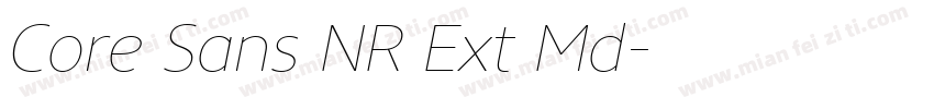 Core Sans NR Ext Md字体转换
